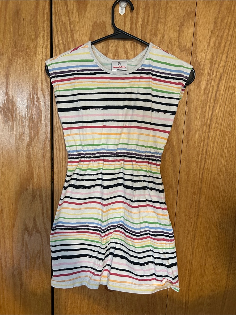 Hanna Andersson Rainbow Striped Dress size 10